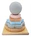 Produktbild Hess Holzspielzeug 14954 - Stapelturm aus Holz mit Scheiben in verschiedenen Formen und Farben, Nature Serie, für Kleinkinder ab 24 Monaten, zum Stecken, Stapeln und Sortieren