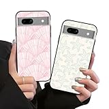 Zrutru 2 Pack Aesthetic Beach Shells Phone Case for Google Pixel 7A 5G 6.1',Cartoon Cute Kawaii Sea Shell Art Pattern Cases Summer Case for Girls Women,Soft Silicone TPU Protective Cover