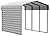 Arrow Carports Galvanized Steel Carport, with 1-Sided Enclosure, Compact Car Metal Carport Kit, 10' x 15' x 9', Eggshell