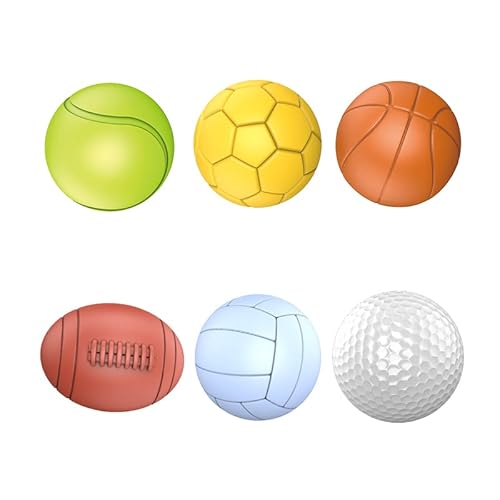 Baby Sensory Balls, Baby Soft Rubber Balls For Toddlers 1-3, Montessori Baby Sensory Toys, Baby Bath Toys 6 To 12 Months, Kids Soccer Ball, Sport & Outdoors Baby Balls, 6 Rubber Balls For Kids #TOP2