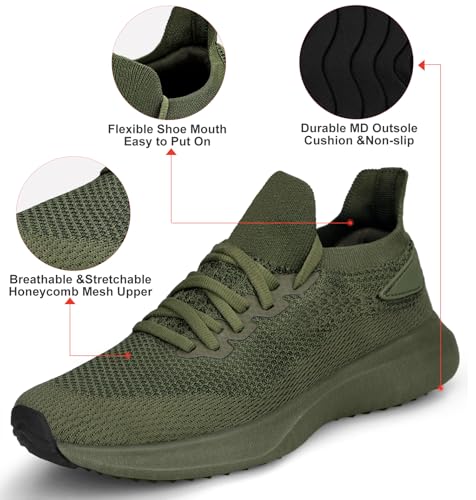 Image of Abboos Women's Walking Shoes - Lightweight Breathable Tennis Sneakers for All-Day Standing & Gym Workouts, Non-Slip Athletic Shoes for Travel and Jogging