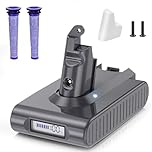 8.0Ah/8000mAh Replacement Battery for Dyson V6 & DC58, Li-ion Battery with Power Display, for V6 Animal Absolute SV03 SV04 SV05 SV06 SV07 SV09 DC59 DC61