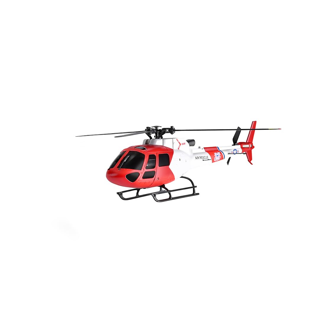 WL AS350 Ferngesteuerter Hubschrauber, 2.4G 4CH 3-Blade Flybarless Realistisches RC Hubschrauber Modell mit Barometrischer Höhenhaltung, optischer Flusspositionierung und One-Key TOL, 1