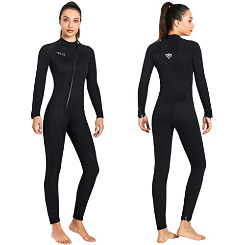 Neoprenanzug Damen Herren, Ganzkörper-Neoprenanzug 3MM Neopren warm halten, Tauchanzug Reißverschluss-Neoprenanzug zum Tauchen Surfen Schnorcheln Kajakfahren Schwimmen