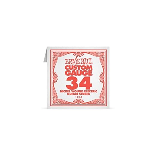 Ernie Ball Electric Guitar Strings (EB 1134 .034 NICKEL WOUND SINGLE)