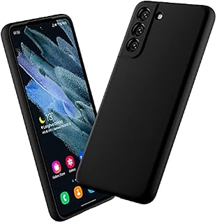 Foluu Designed for Samsung Galaxy S21 FE 5G Case, Silicone Shockproof Phone Case with [Soft Anti-Scratch Microfiber Lining] for Samsung Galaxy S21 FE 5G 2022 (Black)