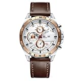⌚【Diseño Moderno y Elegante】- ★El reloj RORIOS para hombre cuenta con una gran pantalla arqueada, escala redonda y una textura sofisticada, moderna y versátil. También está disponible con dos correas: correa de cuero vintage y correa de acero inoxidable resistente. Para satisfacer las necesidades de diferentes eventos, es fácil de combinar con cualquier atuendo.