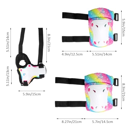 Protective Gear Set for Kids 6 in 1 Knee Pads Elbow Pads Set Knee Pads for Children,Elbow Pads,for Skateboard Inline Roller Skating Biking Rollerblading Scooter for 3-8yrs(Small) - Image 3