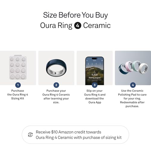 Oura Ring 4 Ceramic Midnight - Rozmiar 9 - Dowiedz się swojego rozmiaru Col w zestawie rozmiarów