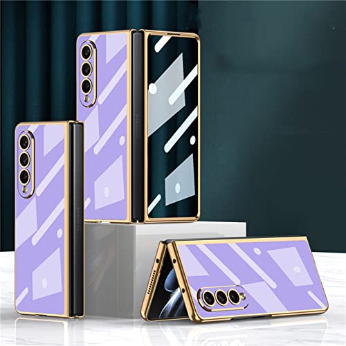 Coque Galaxy Z Fold 4 protection complète 360 antichoc rigide violette avec verre avant