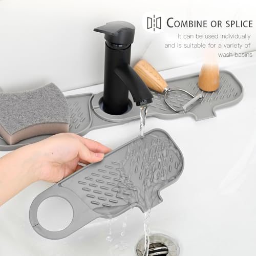 Kitchen Sink Faucet Mat, Faucet Draining Mat, Faucet Sink Splash Guard for Kitchen Sink, Sink Mat Kitchen Essentials for New Home, Drip Catcher for Kitchen, Bathroom Faucet Protector - image 7