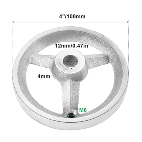 Volant de commande chromé 3" pièce de rechange pour meuleuse et fraiseuse - 2