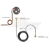 GlowShift Tinted 7 Color 60 PSI Turbo Boost Gauge Kit - Includes Mechanical Hose & Fittings - Black Dial - Smoked Lens - for Diesel Trucks - 2-1/16" 52mm #1