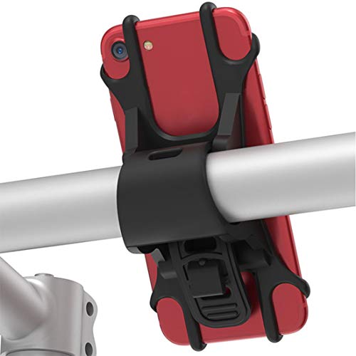 Soporte Móvil Bici Ajustable Silicona, Universal Silicona Soporte Teléfono Manillar de Bicicleta, Bici Montaña y Moto Accesorios, Desmontable Motocicleta Apoyo Antideslizante Anti Vibración