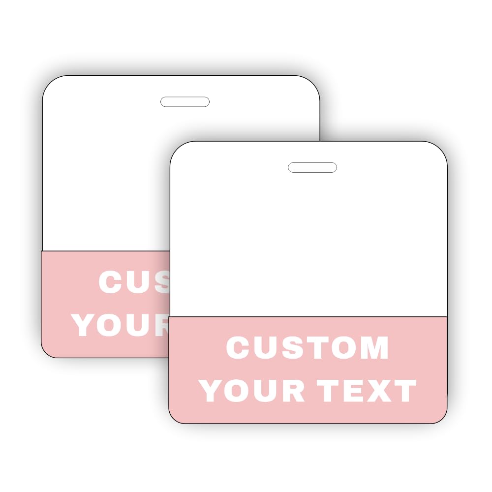 Custom Badge Buddy 3.3x3.3in - Horizontal(2 Pack) - PVC Material Durable and Anti-Scratch Waterproof - Great for Medical Nurse, Doctor, Student, Staff