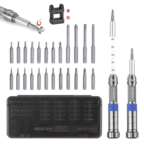 WORKPRO 精密ドライバー 特殊ドライバー 24in1 【着磁器付き】 差し替えドライバーセット S2ビット 延長シャフト 収納ケース付き