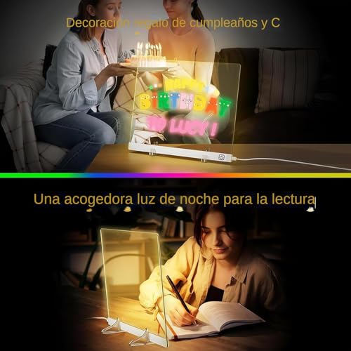 Tableau LED de dessin multicolore et tableau lumineux pour écrire des croquis - 4
