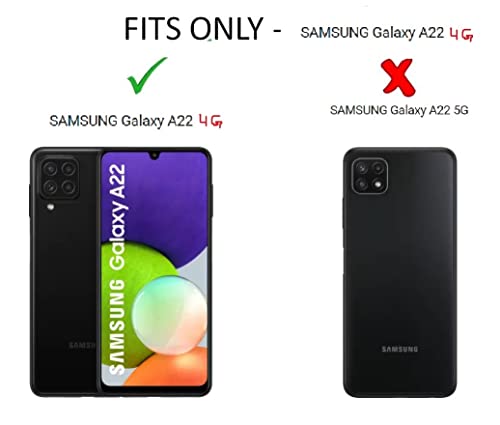 Image of COVERBLACK Transparent Rubber Back Cover for Samsung Galaxy A22 - SM-A225F (4G) - Transparent