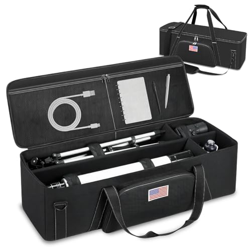 Yueidung 40.8 Astronomical Telescope Case Large Telescope Travel Bag Soft Padded Telescope Accessories Carrying Case with Telescope Tripods Light Stands Telescopes Tube Camera Studio Equipment
