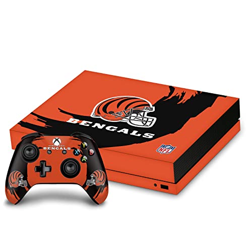 Vinyle Cincinnati Bengals Xbox One X skin autocollant manette NFL protection console de jeu