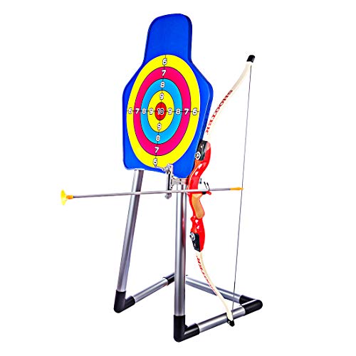 Foxom Arco y Flechas para Niños, con Sucker Target, Arco, 3 Flecha, Carcaj, Tiro al Arco Juguete Regalo para Niños