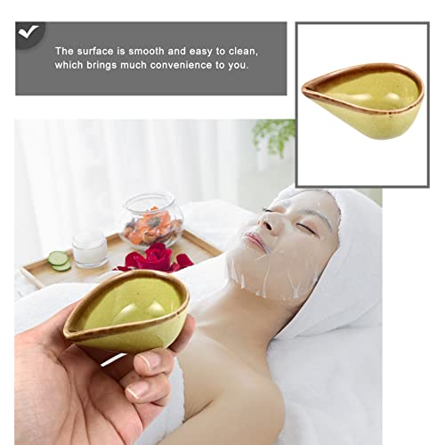 Plato Pequeño de Cerámica para Mezcla Facial 8.5x5.5 cm miniatura 6