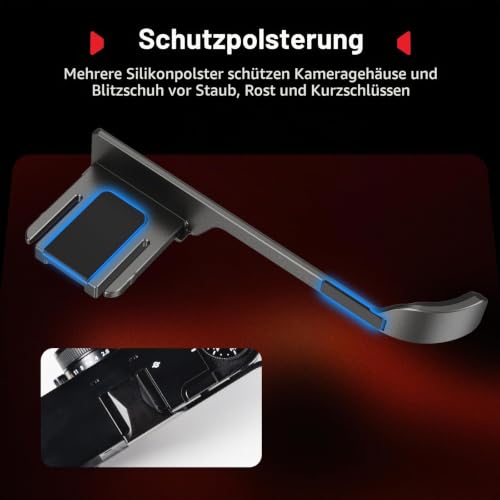 SMALLRIG Daumengriff für FUJIFILM X Half, Anti-Rutsch-Design, Schwarz – Ansicht 5