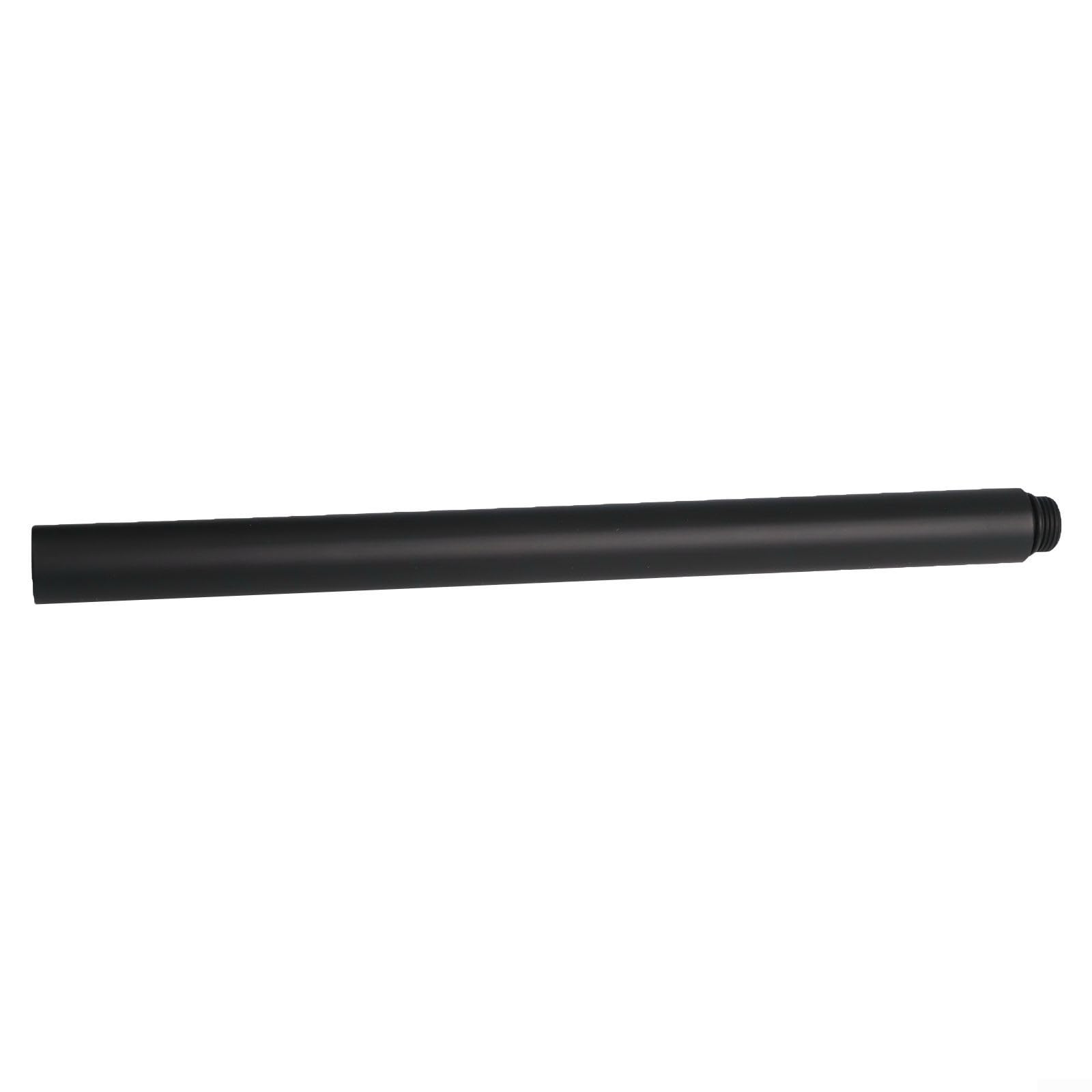Asta di prolunga per sistema doccia, 30 cm, in acciaio inox, prolunga per soffione doccia, cromata, colore nero