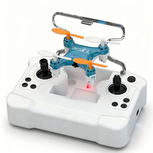 Mini Drone for Kids, Indoor Portable Nano Quadcopter with Altitude Hold, LED Lights, 3D Flips, Easy to Fly Toy Gift for Boys Girls (blue-No camera)