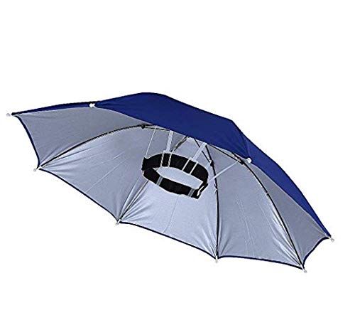 Elastic Band Fishing Umbrella Hat (Dark Blue) - Image 5