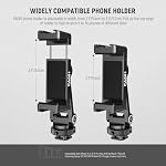 NEEWER Metal Phone Tripod Mount Adapter with Cold Shoe Base, PA001 - Image 3