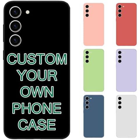 Nsipan Custom Picture Phone Case, Customized Photo/Picture Logo Text Liqueid Silicone Phone Cases for Samsung Galaxy S24 S23 S22 S21 S20 FE S10 Note 10 20 Ultra Plus 5G A21 A33 A51 Cover
