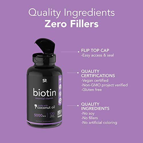 Sports-Research-Biotin-Supplement-with-Organic-Coconut-Oil-5000mcg-120-Veggie-Softgel-Caps