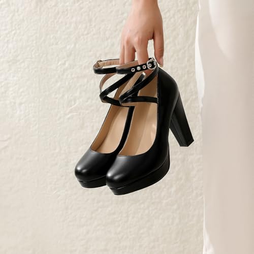 Image of Mostrin Fashion Vintage Womens Small Bowtie Platform Pumps Ladies Sexy High Heeled Shoes