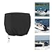 Outboard Motor Cover Boat Engine Cover 420D Oxford Fabric Water Resistant Windproof Drawstring Cover Motor Engine Half Cover, 0 to 10HP