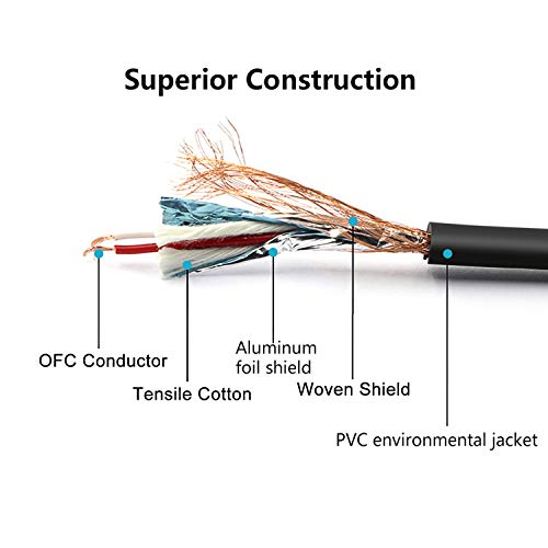 Neewer 6 Pack 6.5 Feet/2M Mic Cable Cord, Xlr Male To Xlr Female Microphone Audio Colored Snake Cables (Purple/Red/Blue/Orange/Yellow/Green) #TOP2