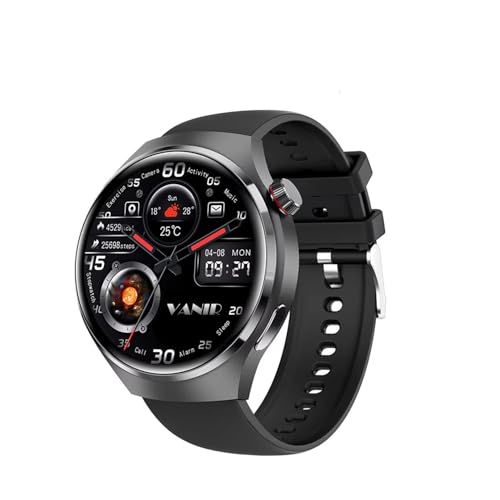 El Mejor Listado de smartwatch elektra - los preferidos. 49 VANIR Smartwatch para Hombres,Reloj Inteligente Pantalla 2.01' Impermeable IP68,con Monitor De Frecuencia Cardíaca, Monitor De Calorías, Podómetro,GPS