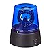 Produktbild 2 x LED Blaulicht, Rundumleuchte mit drehendem Reflektor, Partybeleuchtung zum Hinstellen, batteriebetrieben, blau
