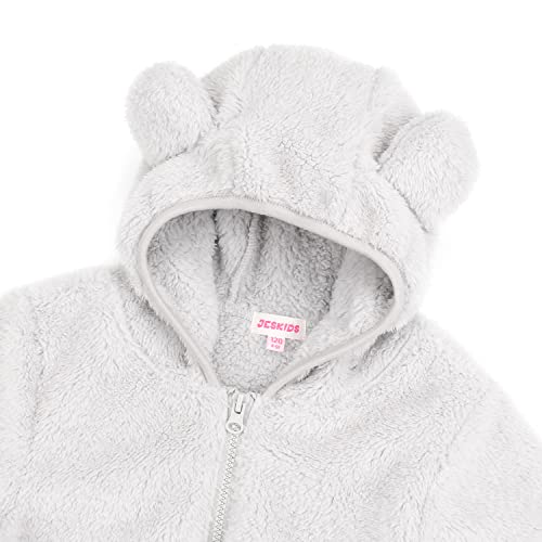 Image of Toddler Girls Boys Fleece Hoody Jacket Zip Up Teddy Coat Warm Winter Outwear