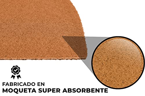 LucaHome, Synthetic Coconut Doormat, 40 x 70 cm, Semi-Moon Brown with Non-Slip Base, Smooth Coconut Doormat - Image 3