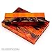 Legacy Woodturning, Acrylic Pen Blank, Blood Orange with Black and Orange Lines, 5