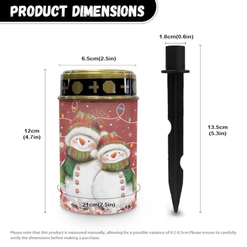 Image of Christmas Cemetery Solar Lights Flameless Candle