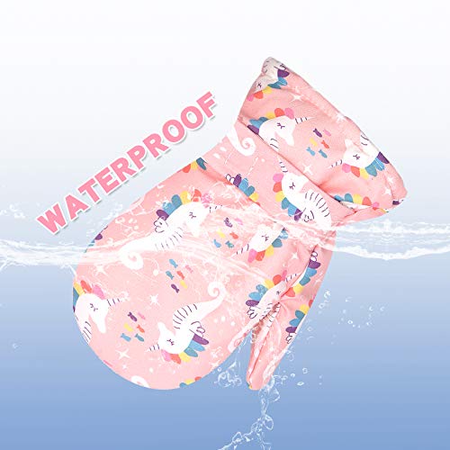 Image of BAVST Toddler Waterproof Mittens Fleece Lined Baby Boys Girls Winter Warm Glove Kids Snow Infant Ski Mitten for 3M-5T