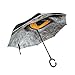Produktbild Pinlg Regenschirm mit Tiermotiv, Eule, Vogelauge, Wildtiere, doppelschichtig, faltbar, mit C-förmigem Griff, UV-Schutz, winddicht, für Auto und Außenbereich