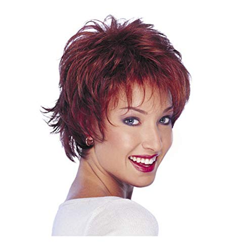 royalfirst Frauen Perücken Rot Kurz Gelockt natürlich Hitzebeständige Kunsthaar Perücken 20,3 cm Cover