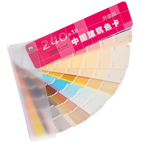 FOMIYES Carte di Abbinamento Colori Vernice 258 Tonalità Standard per Pittura Architettonica Mazzetta Colori Piccola e Leggera per Interni Accessorio Pratico per Artisti e Decoratori