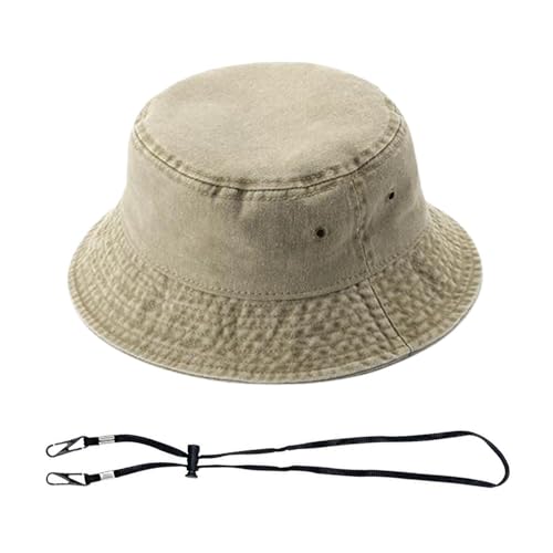 【Materiale Del Prodotto】 Questo Cappello Da Pesca È Realizzato In Cotone, Leggero E Traspirante E Offre Un'Esperienza Confortevole Da Indossare Nella Calda Estate. La Corda Antivento È Realizzata In Materiale Poliestere, Resistente E Durevole E Può Efficacemente Impedire Che Il Cappello Venga Spazzato Via Dal Vento.