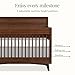 Evolur Loft Antilia Mid-Century 4-in-1 Crib in Walnut, Greenguard Gold & JPMA Certified, Baby Crib Converts to Toddler Bed, Daybed & Full Bed