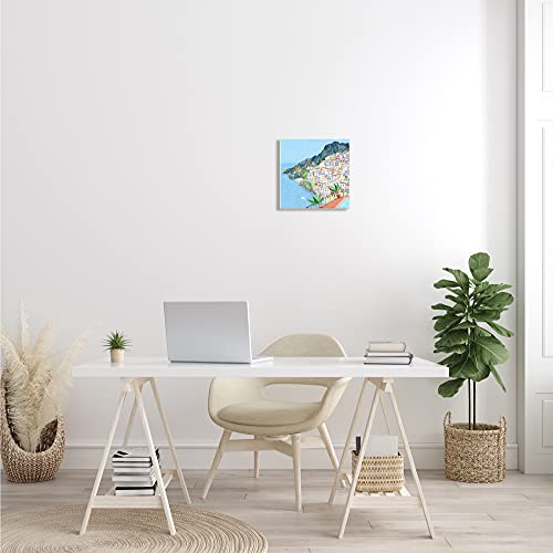 Image of 'Positano Cliffside Coastal City Architecture'| Wall Plaque Art | Stupell Industries | 12 x 12 Inches, Easy to Hang and Sturdy, Made in USA, by Carla Daly