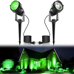 2-Pack 5W GU10 LED Colored Spotlight Bulbs - RGB Orange Landscape Lighting